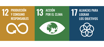 ODS 12. Produccción y consumo responsables / ODS 13. Acción por el clima / ODS 17. Alianzas para lograr los objetivos